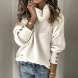 Neckline Button Sweater